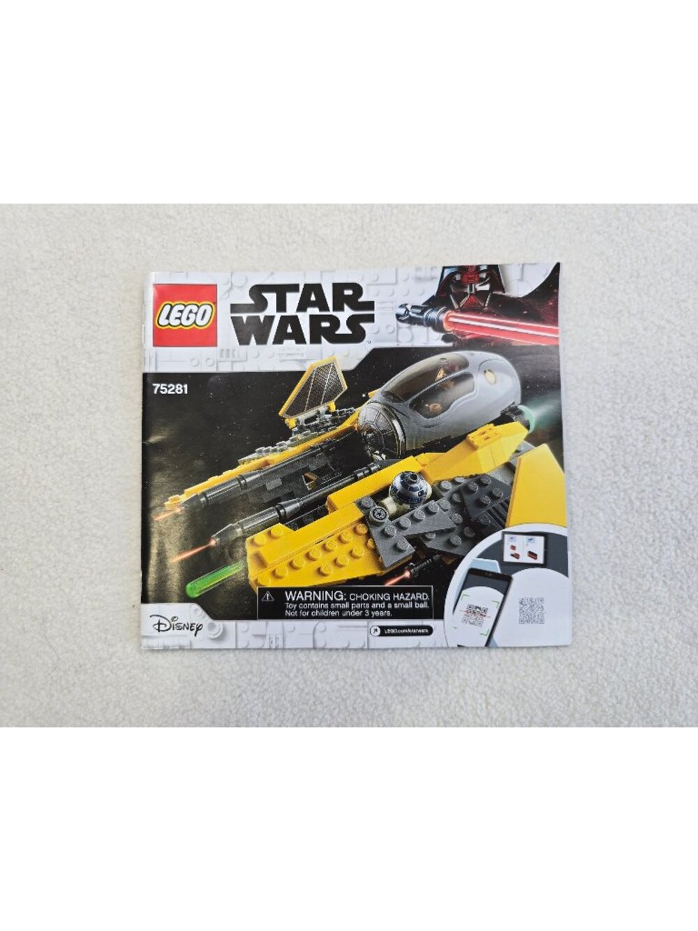 Lego Star Wars Jedi Starfighter Set 75281 Instruction Manual Booklet